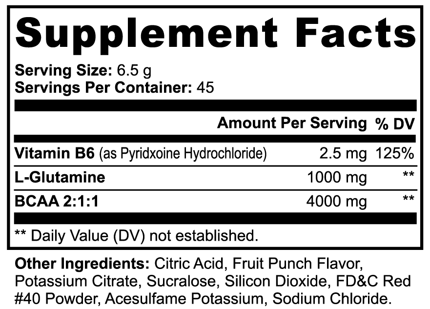 solikka BCAA Shock Powder (Fruit Punch) 11 Oz