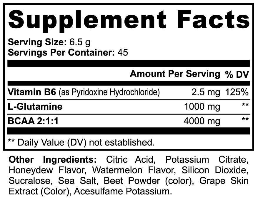 solikka BCAA Post Workout Powder (Honeydew/Watermelon) 10 .3Oz