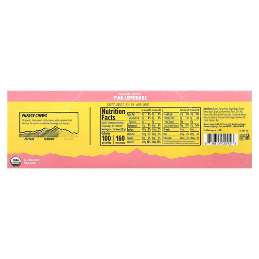 Pink Lemonade Energy Chews 1.8 Oz