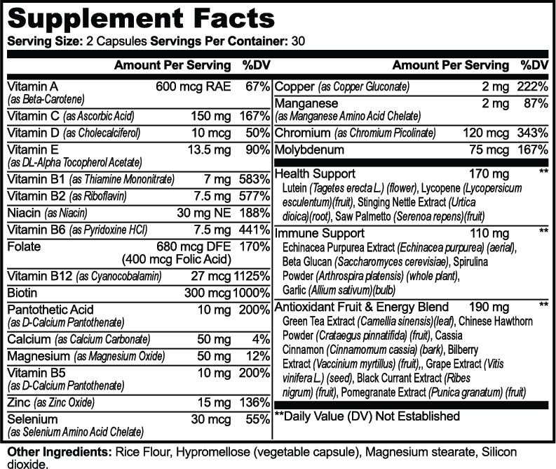 solikka Complete Multivitamin 60 Capsules