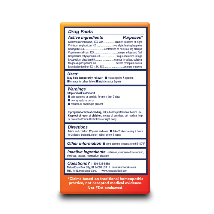 Homeopathic Leg Cramps Tablets