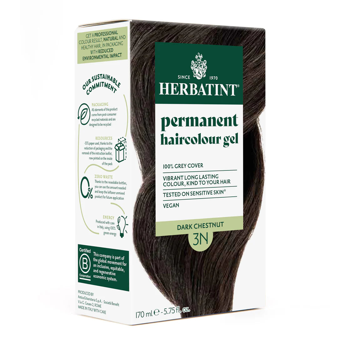 Permanent Hair Color Gel - 3N Dark Chestnut