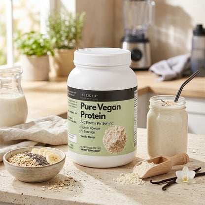 solikka Pure Vegan Protein – Vanilla Flavor (662g)