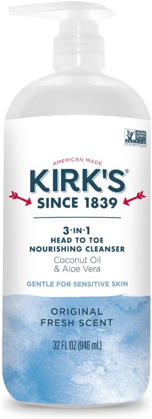 Kirk's Natural 3-in-1 Head to Toe Nourishing Liquid Cleanser
