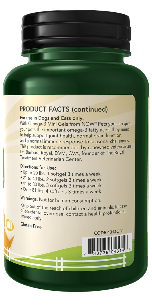 Omega-3 Mini Gels - for Dogs & Cats - 150 Softgels