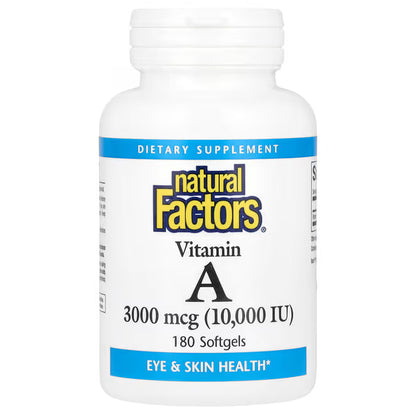 Natural Factors Vitamin A 10,000 IU Softgels
