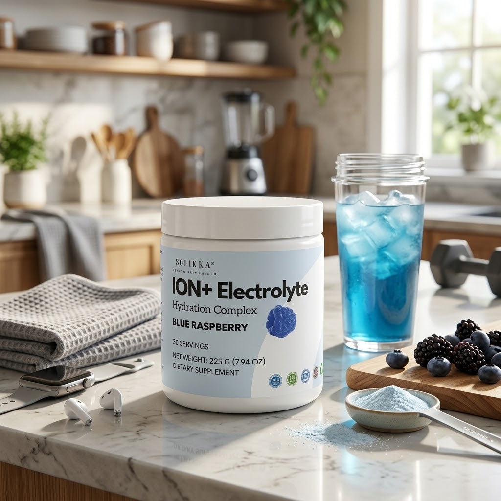 solikka ION+ Electrolyte Hydration Complex – Blue Raspberry (30 Servings)