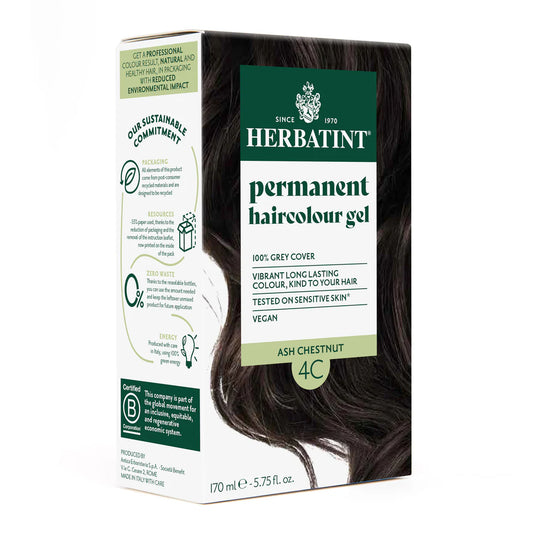 Permanent Hair Color Gel - 4C Ash Chestnut