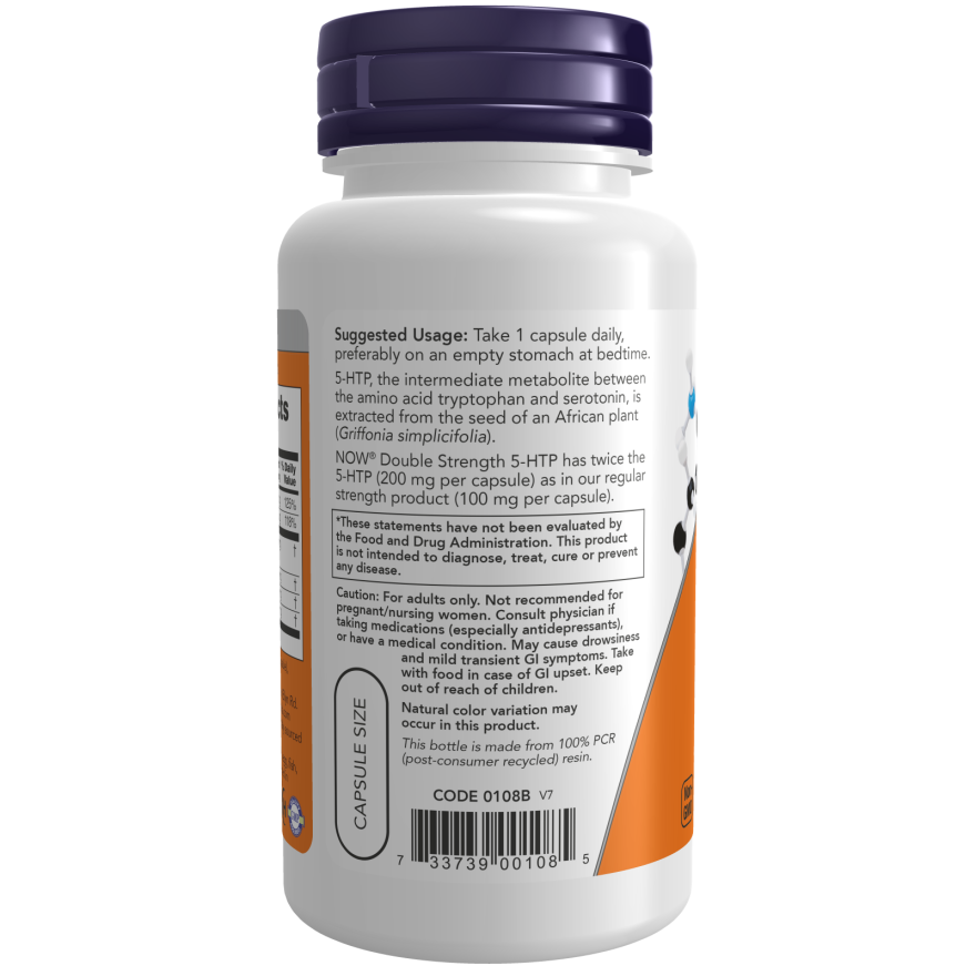 5-HTP, Double Strength 200 mg Veg Capsules-Amino Acids-AlchePharma