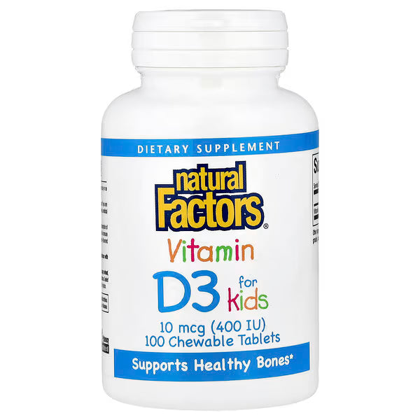 Vitamin D3 For Kids 10 mcg (400 IU) Chewable – Strawberry