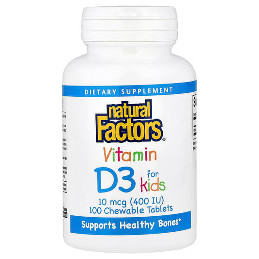 Vitamin D3 For Kids 10 mcg (400 IU) Chewable – Strawberry