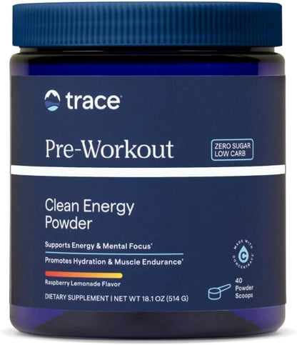 Trace Minerals Pre-Workout Clean Energy Powder (280 Grams)