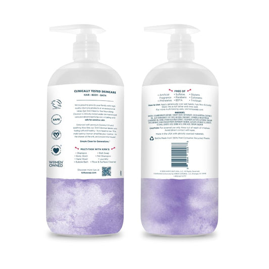 Kirk's 3-in-1 Natural Head to Toe Nourishing Liquid Cleanser