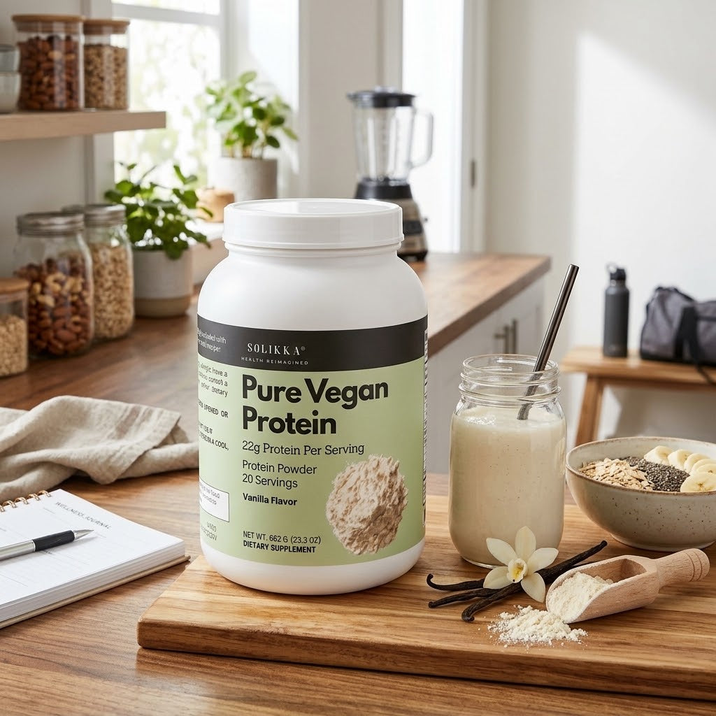 solikka Pure Vegan Protein – Vanilla Flavor (662g)