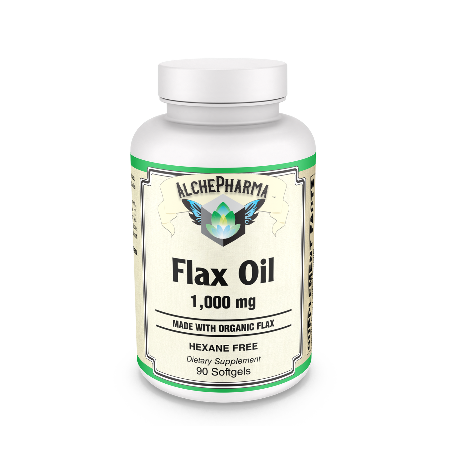 Flax Oil 1,000 Mg - Made with Organic Flax, Hexane Free Softgels