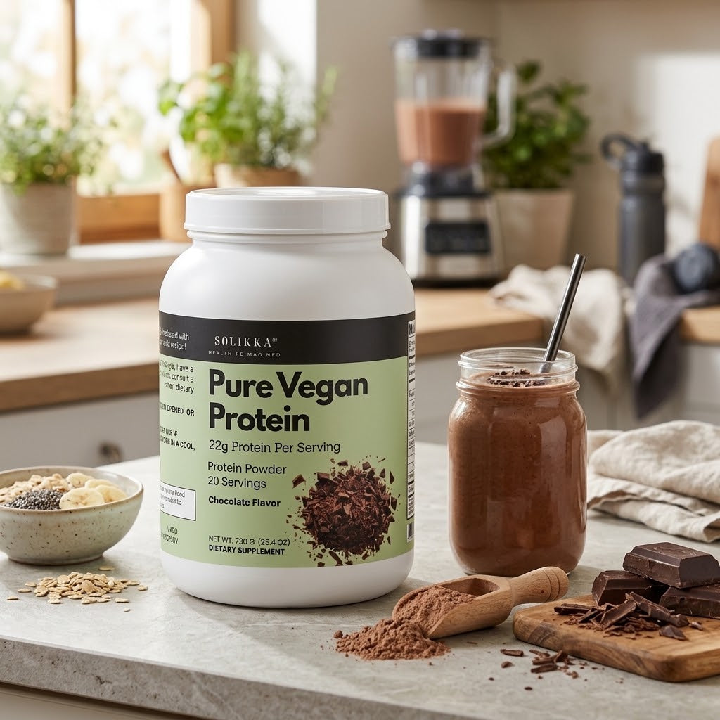 solikka Pure Vegan Protein – Chocolate Flavor (720g)