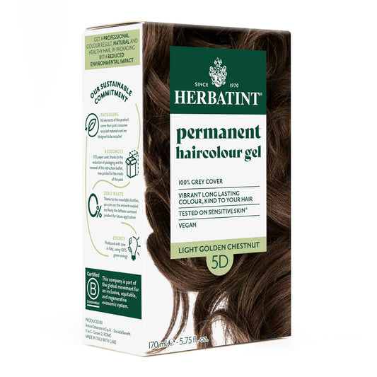 Permanent Hair Color Gel - 5D Light Golden Chestnut