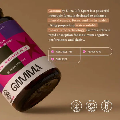 Gamma - Intense Nootropic Focus - 30 Capsules