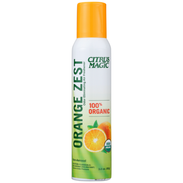 Odor Eliminating Air Freshener Spray - Organic, Orange Zest 3 Oz