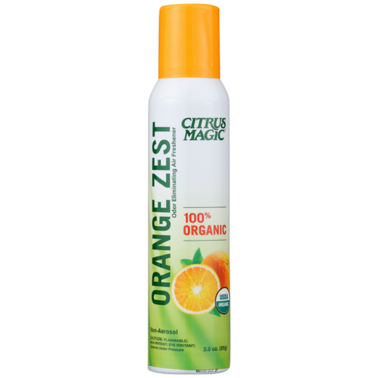 Odor Eliminating Air Freshener Spray - Organic, Orange Zest 3 Oz