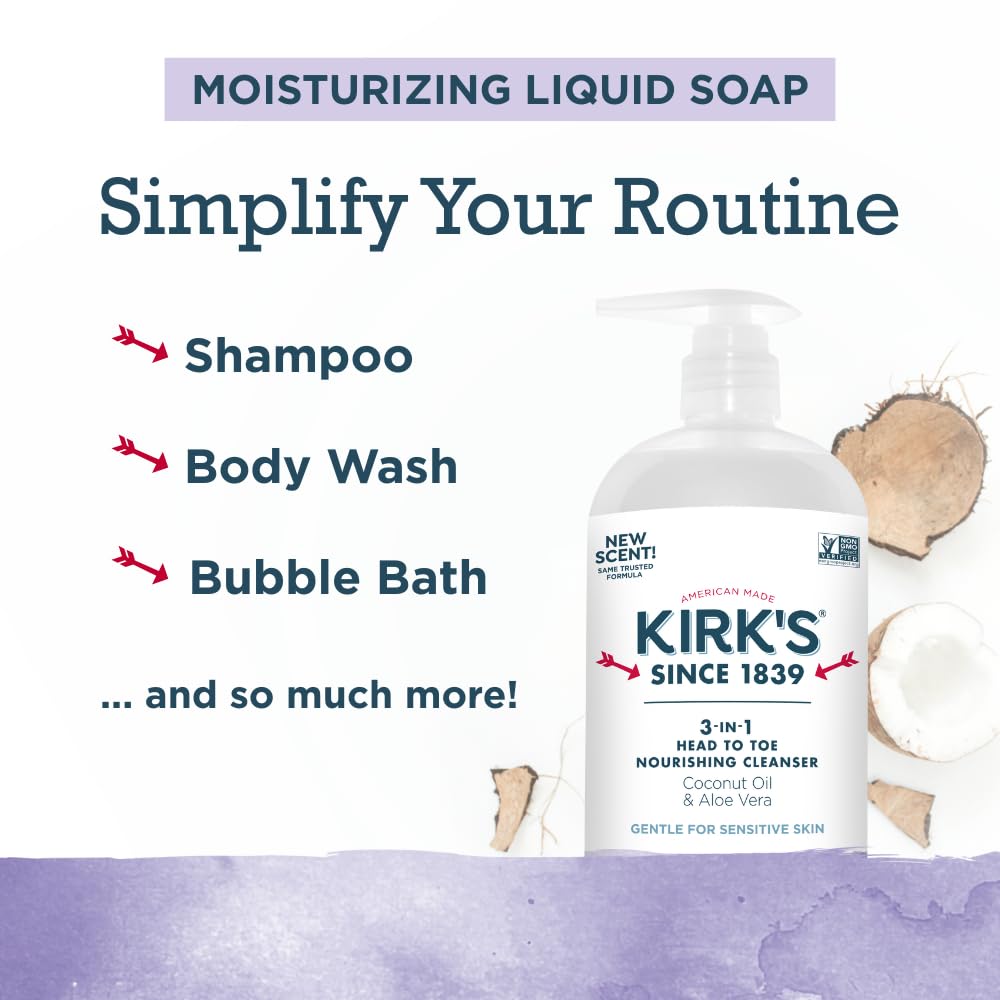 Kirk's Lavender & Vanilla 3-in-1 Nourishing Cleanser