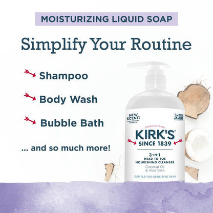 Kirk's Lavender & Vanilla 3-in-1 Nourishing Cleanser