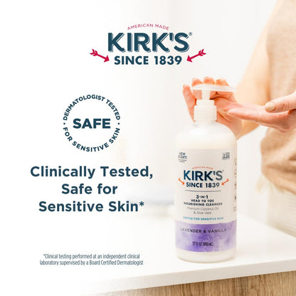Kirk's 3-in-1 Natural Head to Toe Nourishing Liquid Cleanser
