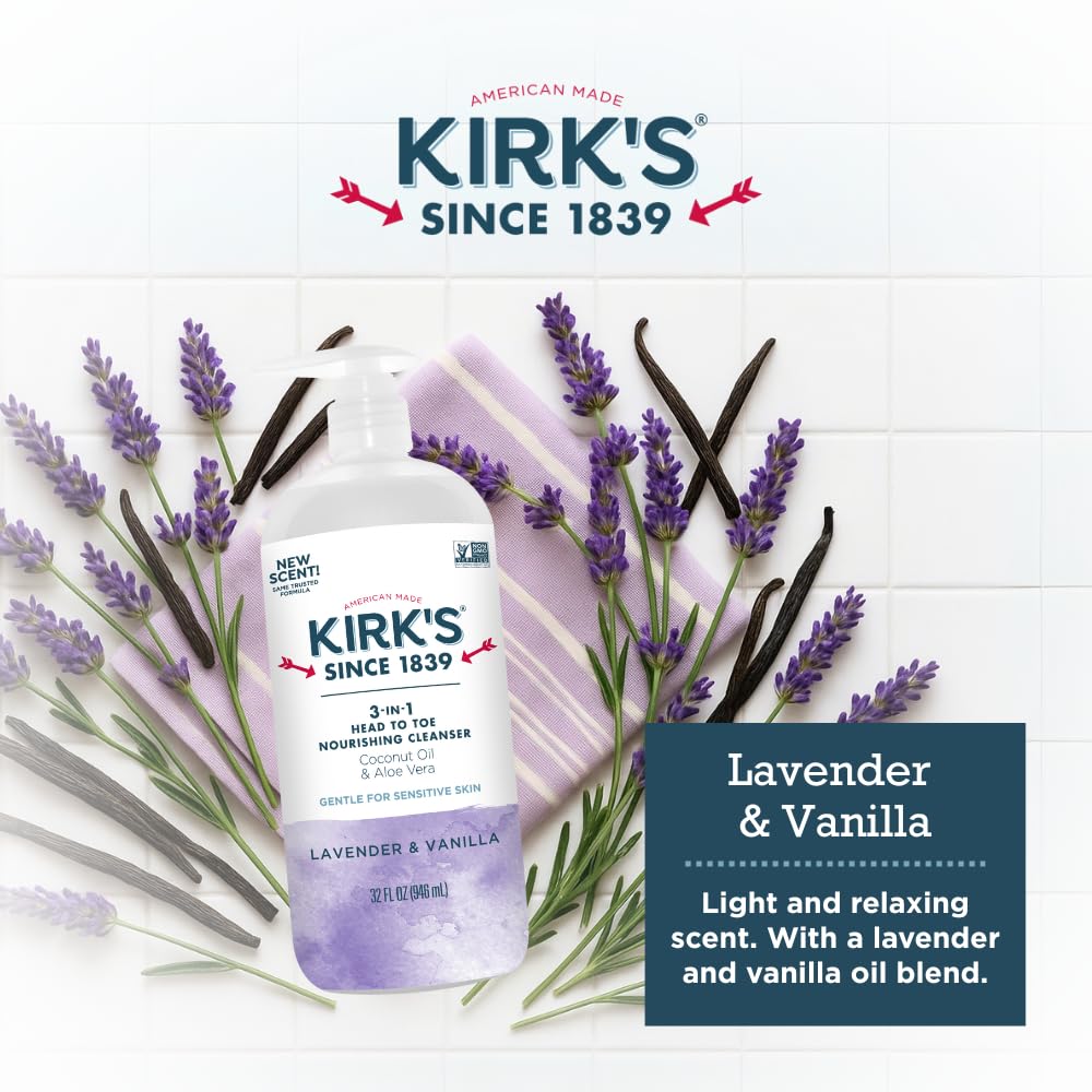 Kirk's Lavender & Vanilla 3-in-1 Nourishing Cleanser