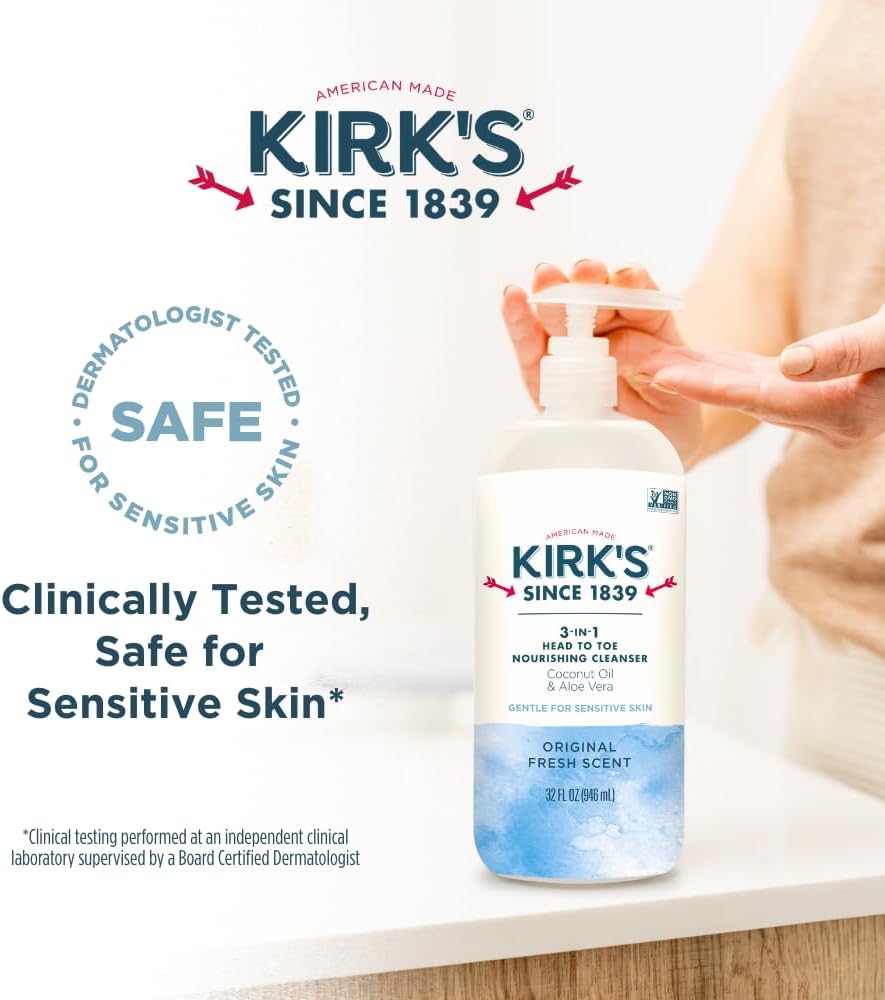 Kirk's Natural 3-in-1 Head to Toe Nourishing Liquid Cleanser