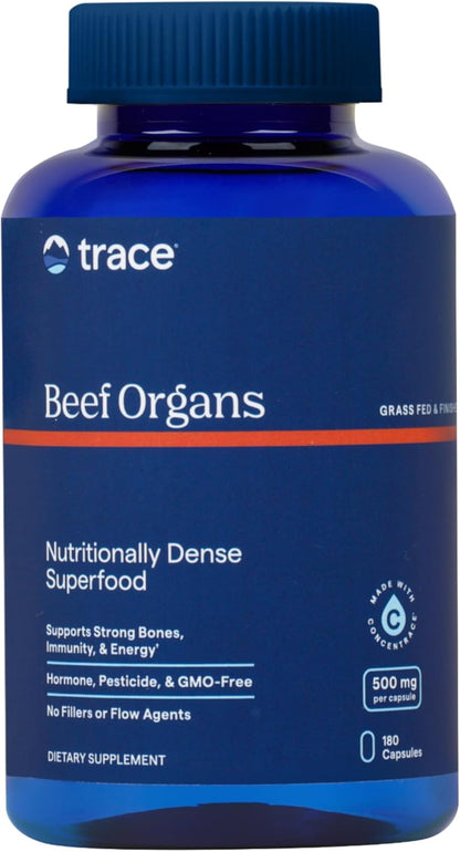 Trace Minerals Beef Organs 500 mg/capsule