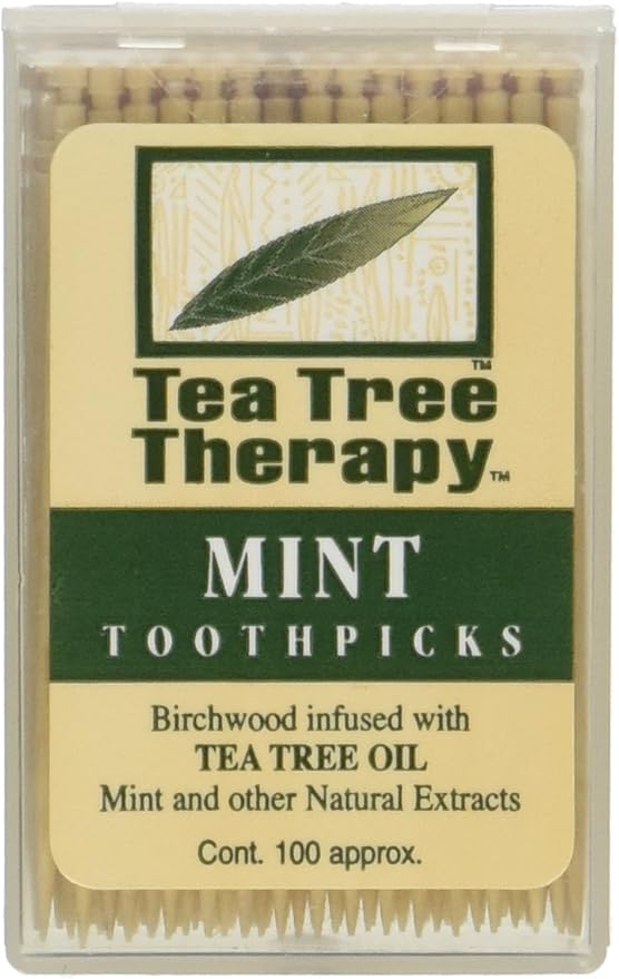 Tea Tree Therapy - Tea Tree Toothpicks - Mint 100 Count