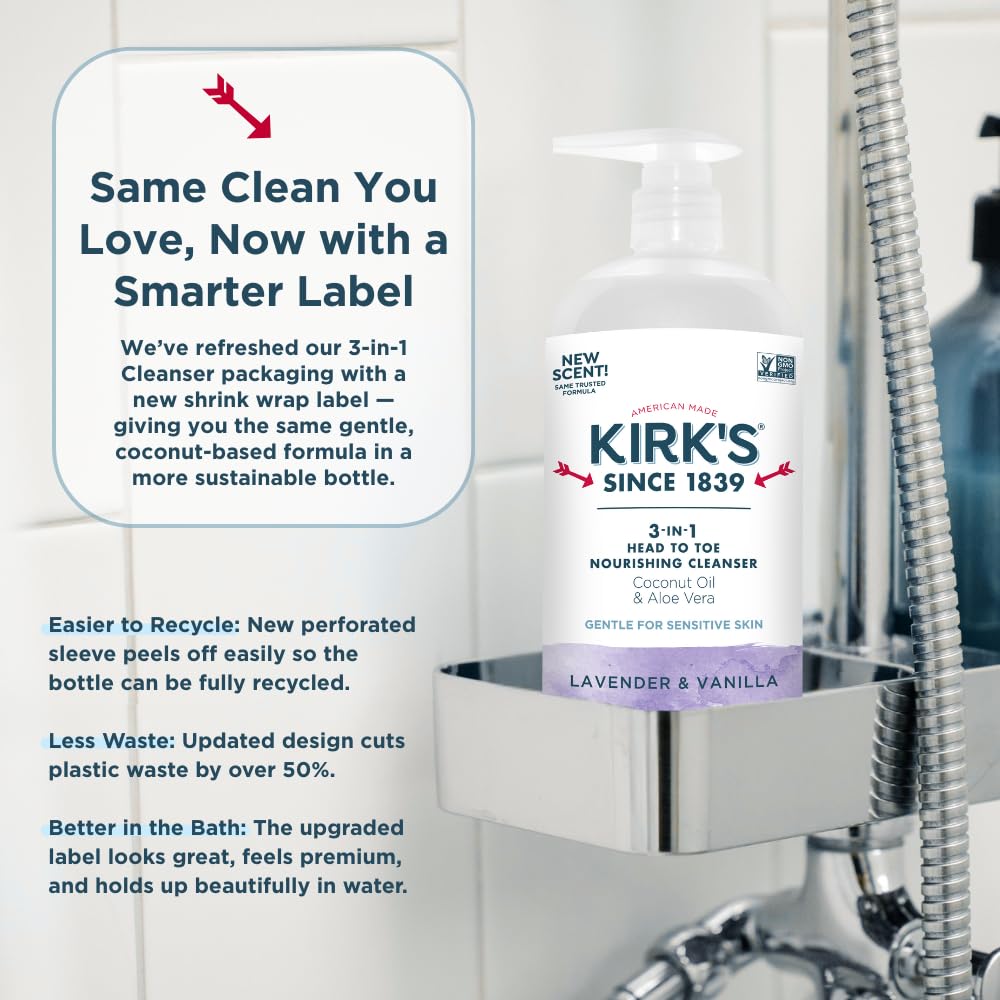 Kirk's Lavender & Vanilla 3-in-1 Nourishing Cleanser