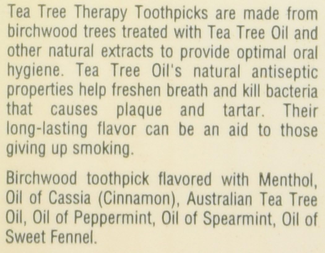 Tea Tree Therapy - Tea Tree Toothpicks - Mint 100 Count