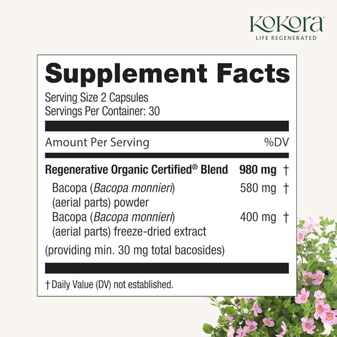 Regenerative Bacopa 60 Vegetarian Capsules