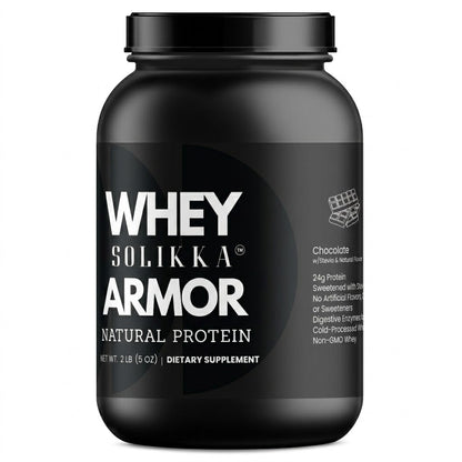 2lb Whey Armor Natural Protein Chocolate w/Stevia & Natural Flavor Non-GMO
