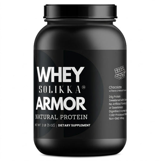 2lb Whey Armor Natural Protein Chocolate w/Stevia & Natural Flavor Non-GMO