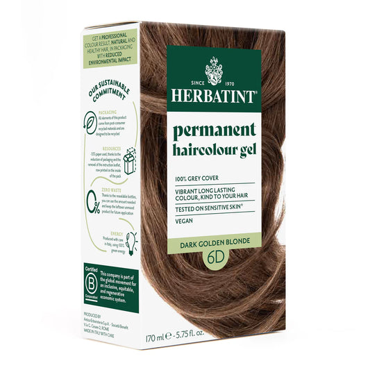 Permanent Hair Color Gel - 6D Dark Golden Blonde