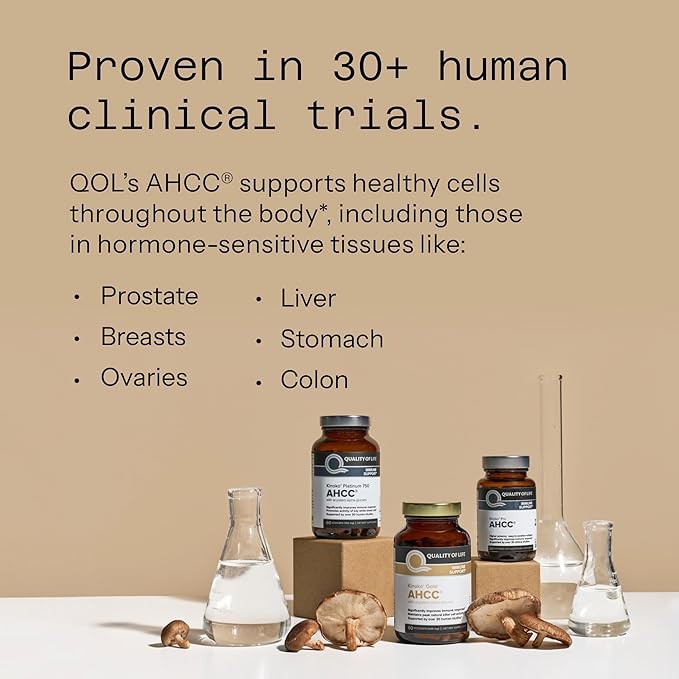 Kinoko 50+ AHCC with Sterilized Probiotics, 60 Vegicaps