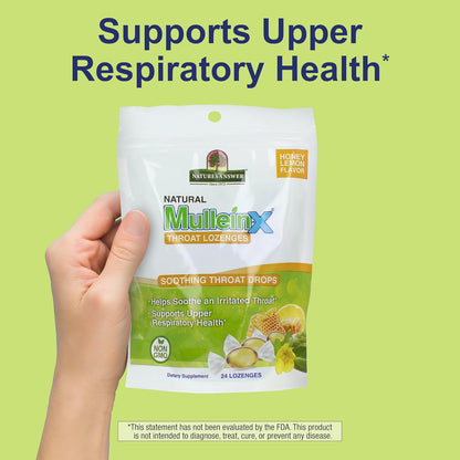Nature's Answer Mullein-X Respiratory Soothing Throat Lozenges 24-Count