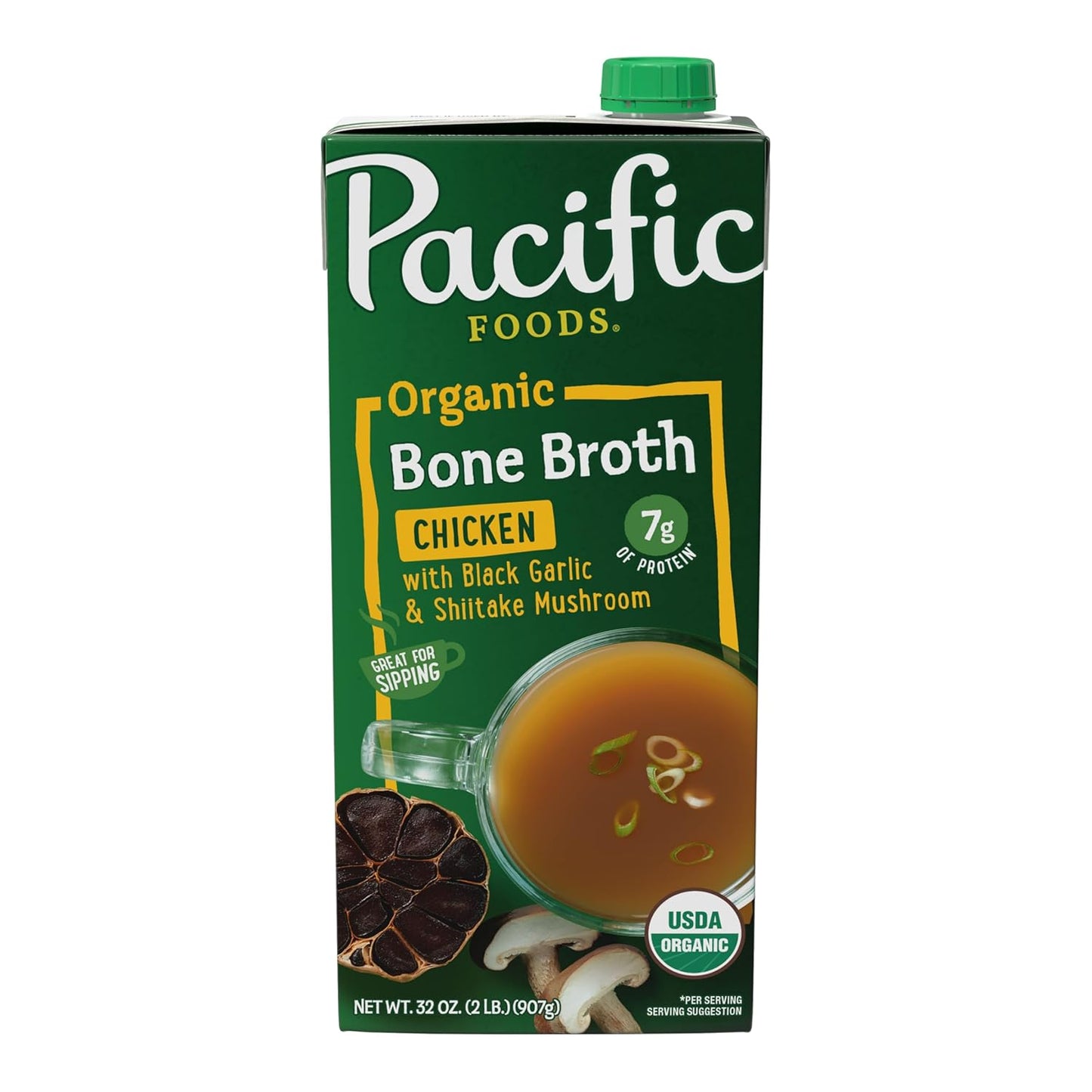 Pacific Foods, Broth Bone Chicken Black Garlic Shiitake Organic, 32oz
