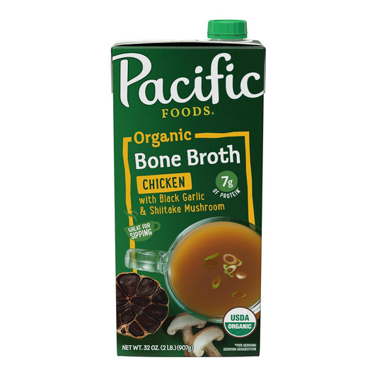 Pacific Foods, Broth Bone Chicken Black Garlic Shiitake Organic, 32oz