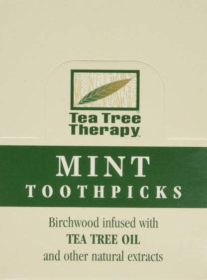 Tea Tree Therapy - Tea Tree Toothpicks - Mint 100 Count