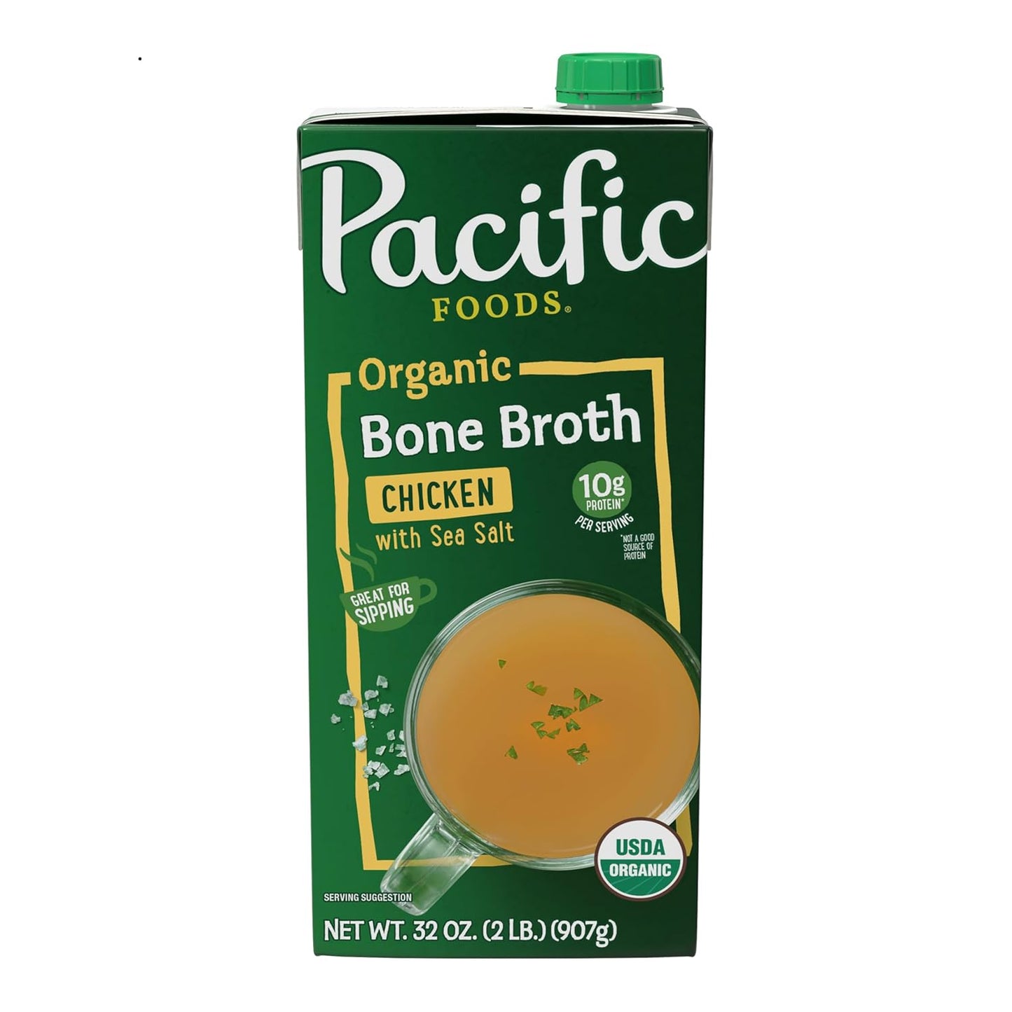 Pacific Foods Organic Chicken Bone Broth With Sea Salt, 32 oz