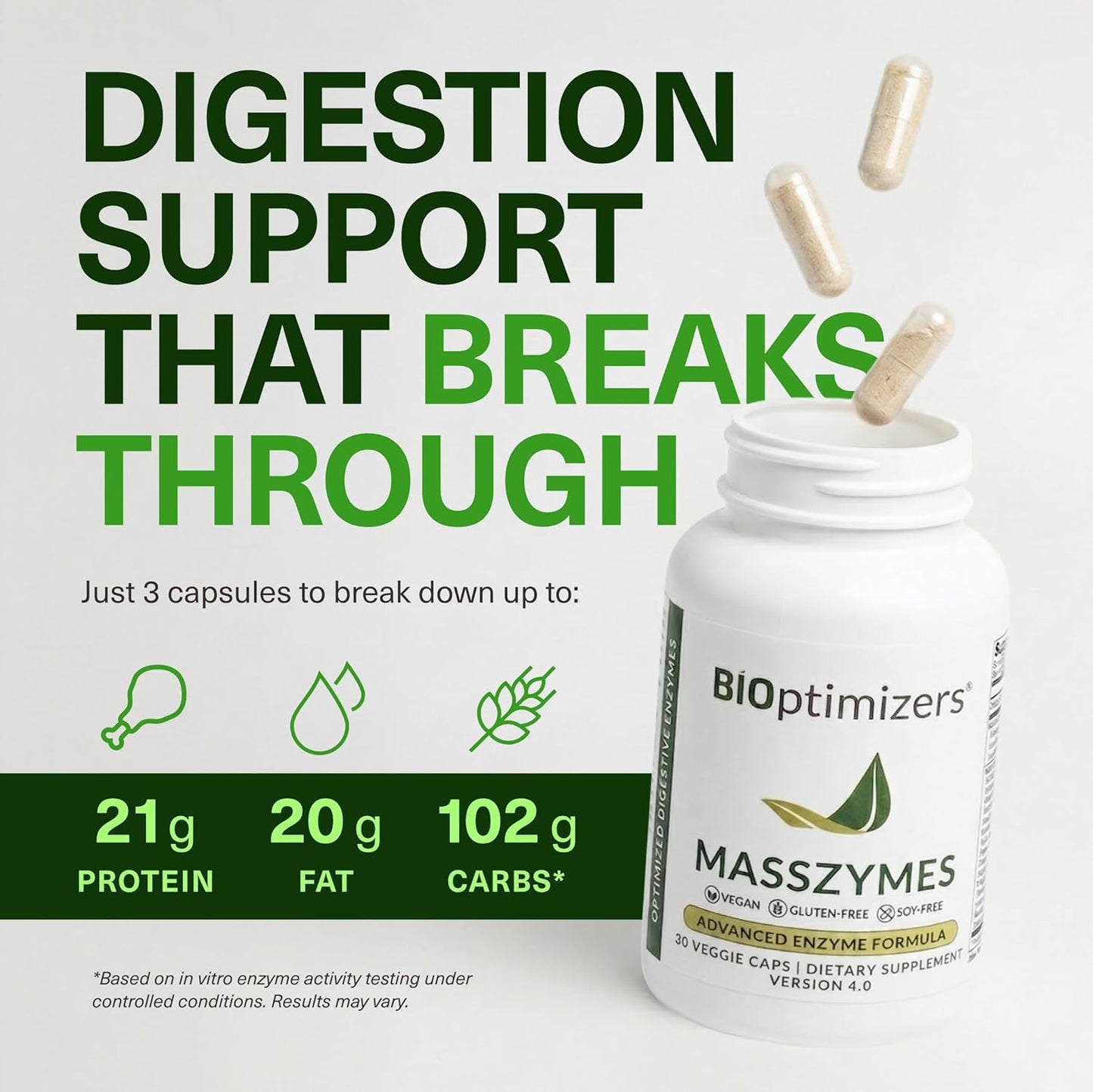 BiOptimizers Masszymes 30 Veg Caps