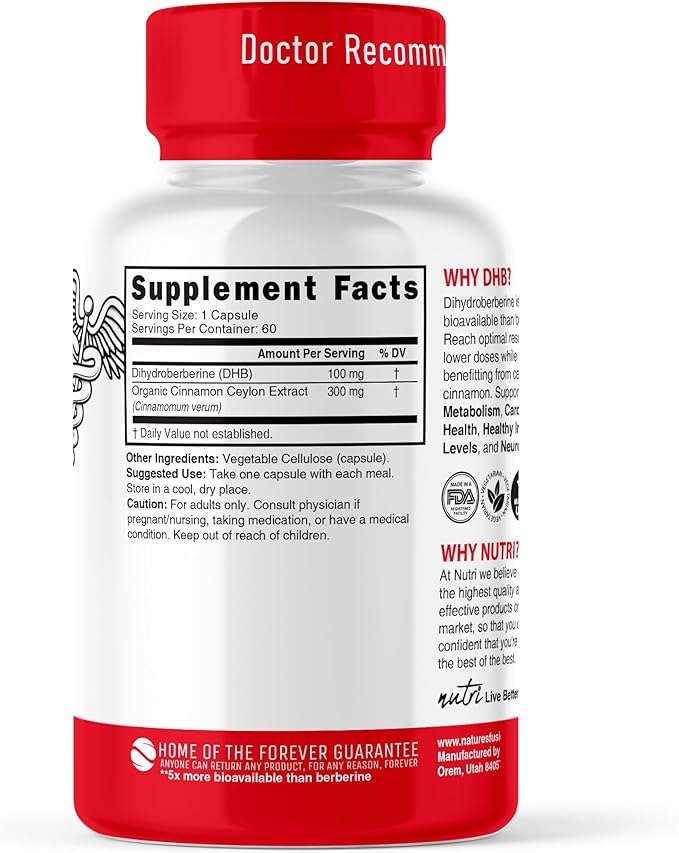 D100 Dihydroberberine+ 100 mg, 60 ct