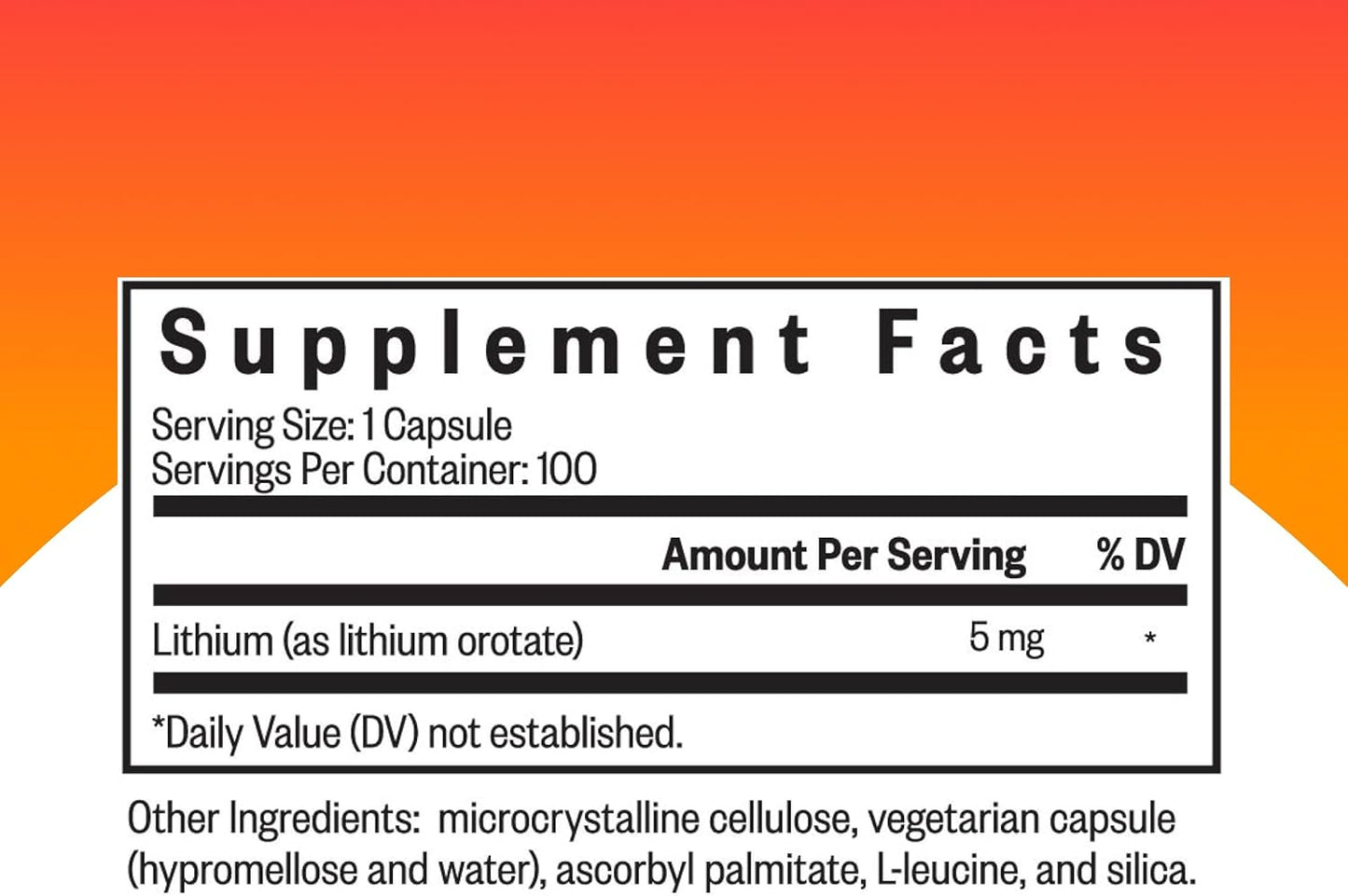 Seeking Health Lithium Orotate 5 mg