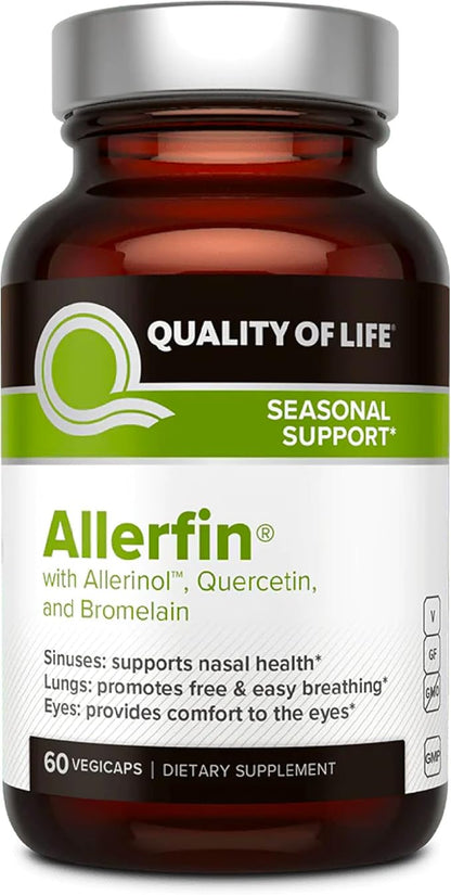 Allerfin Premium Sinus Relief Supplement – 60 Vegetable Capsules