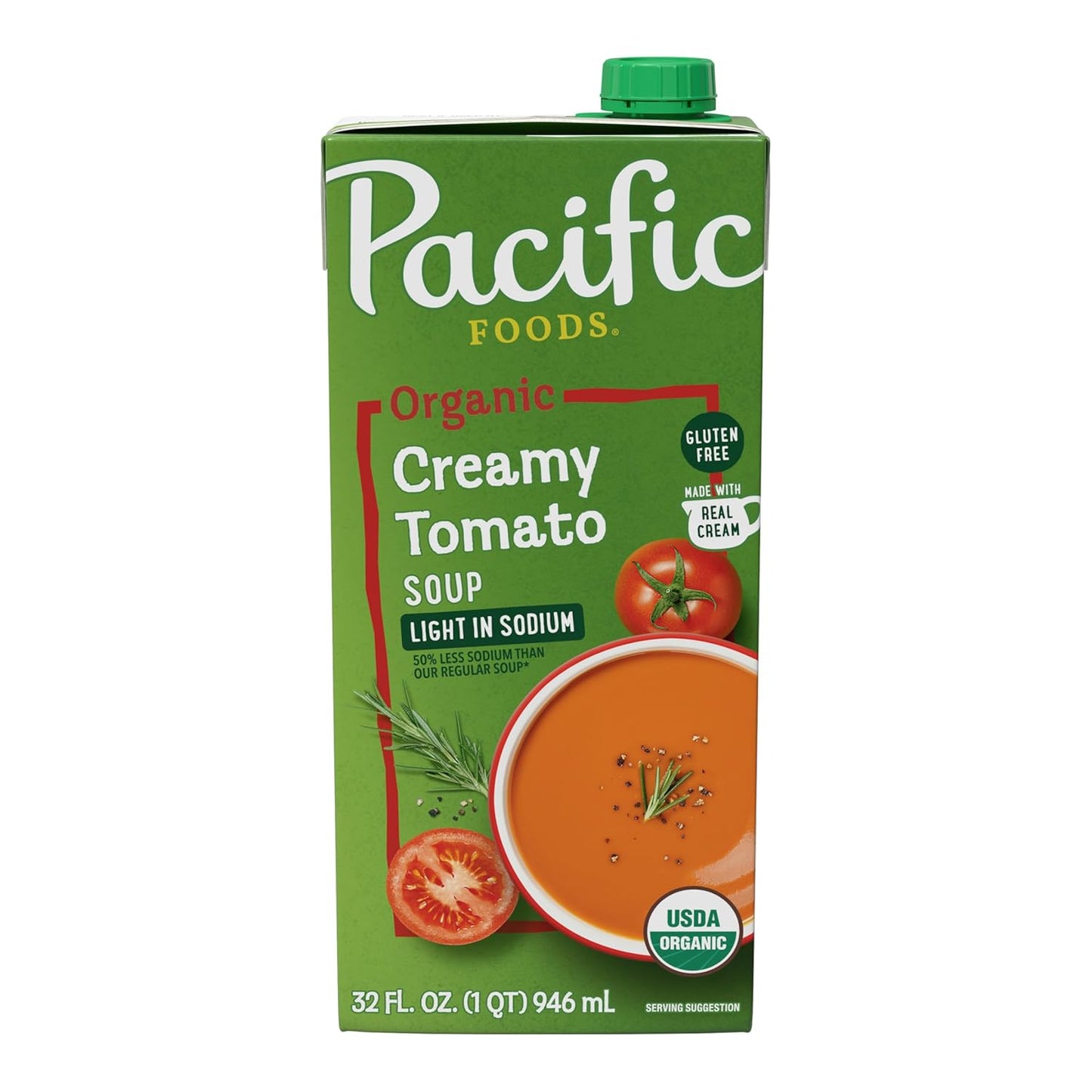 Pacific Foods Organic Creamy Light in Sodium Tomato Soup, 32 oz