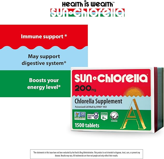 Sun Chlorella 200mg Tablets (1500 Count)