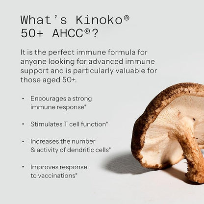 Kinoko 50+ AHCC with Sterilized Probiotics, 60 Vegicaps